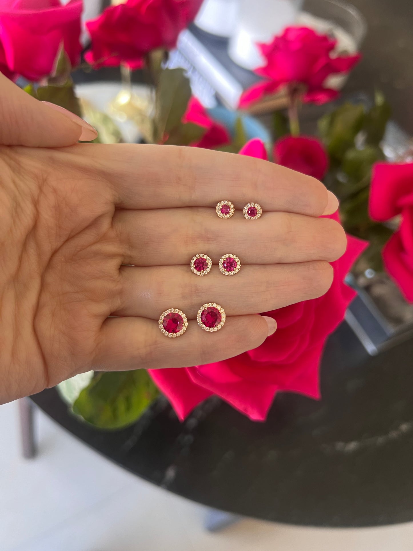 Aretes cz halo cz mediano