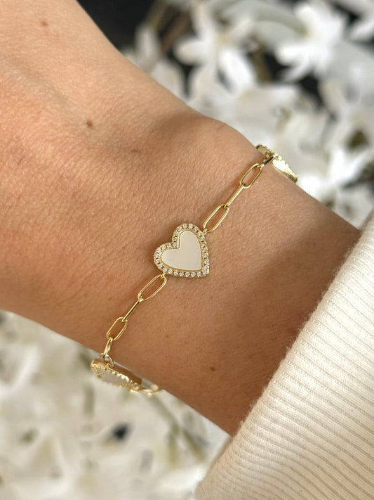 Pulsera corazón mop paperclip