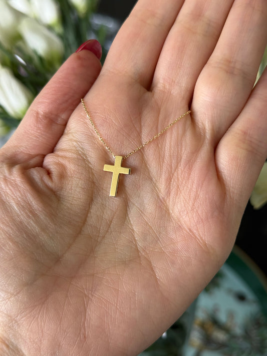 Collar cruz de oro