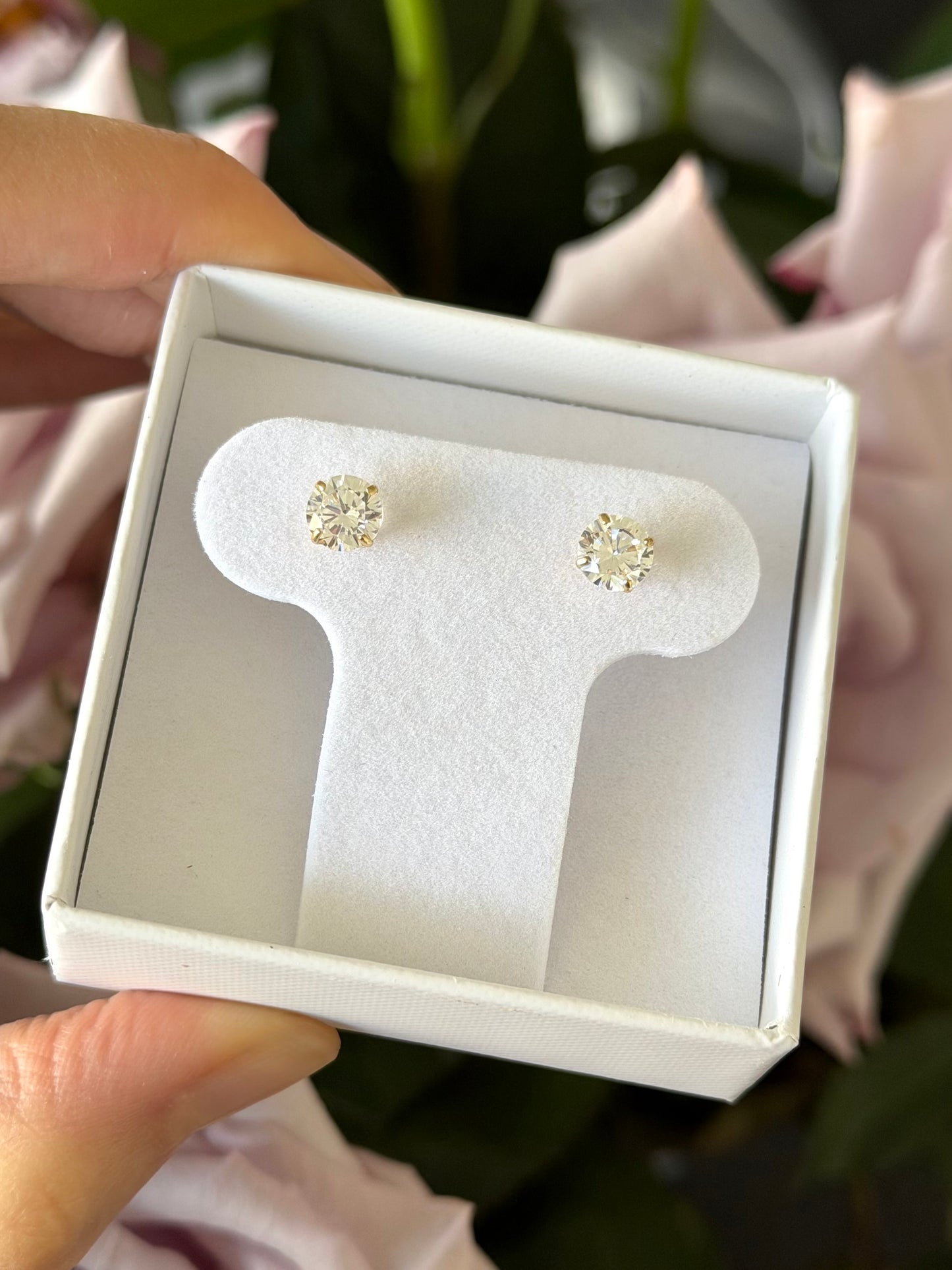Aretes zirconias 6mm