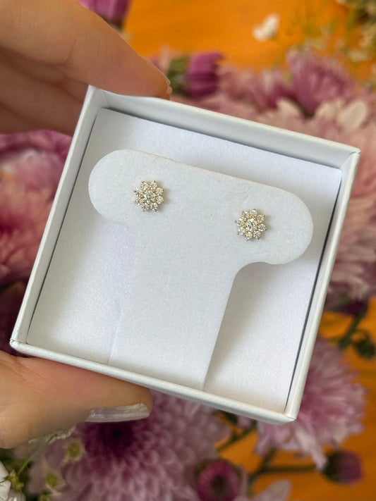 Aretes flores 8 pétalos ch