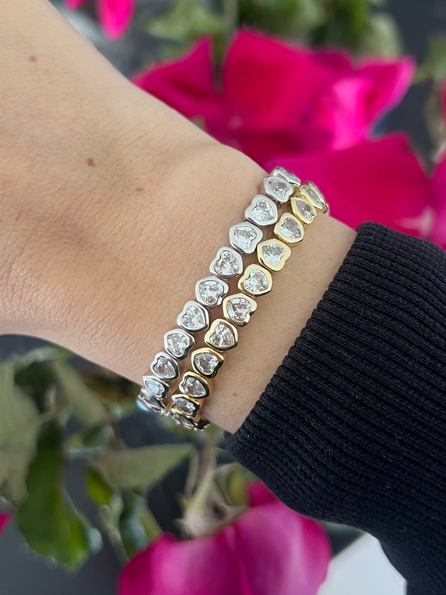Pulsera corazones stretchy