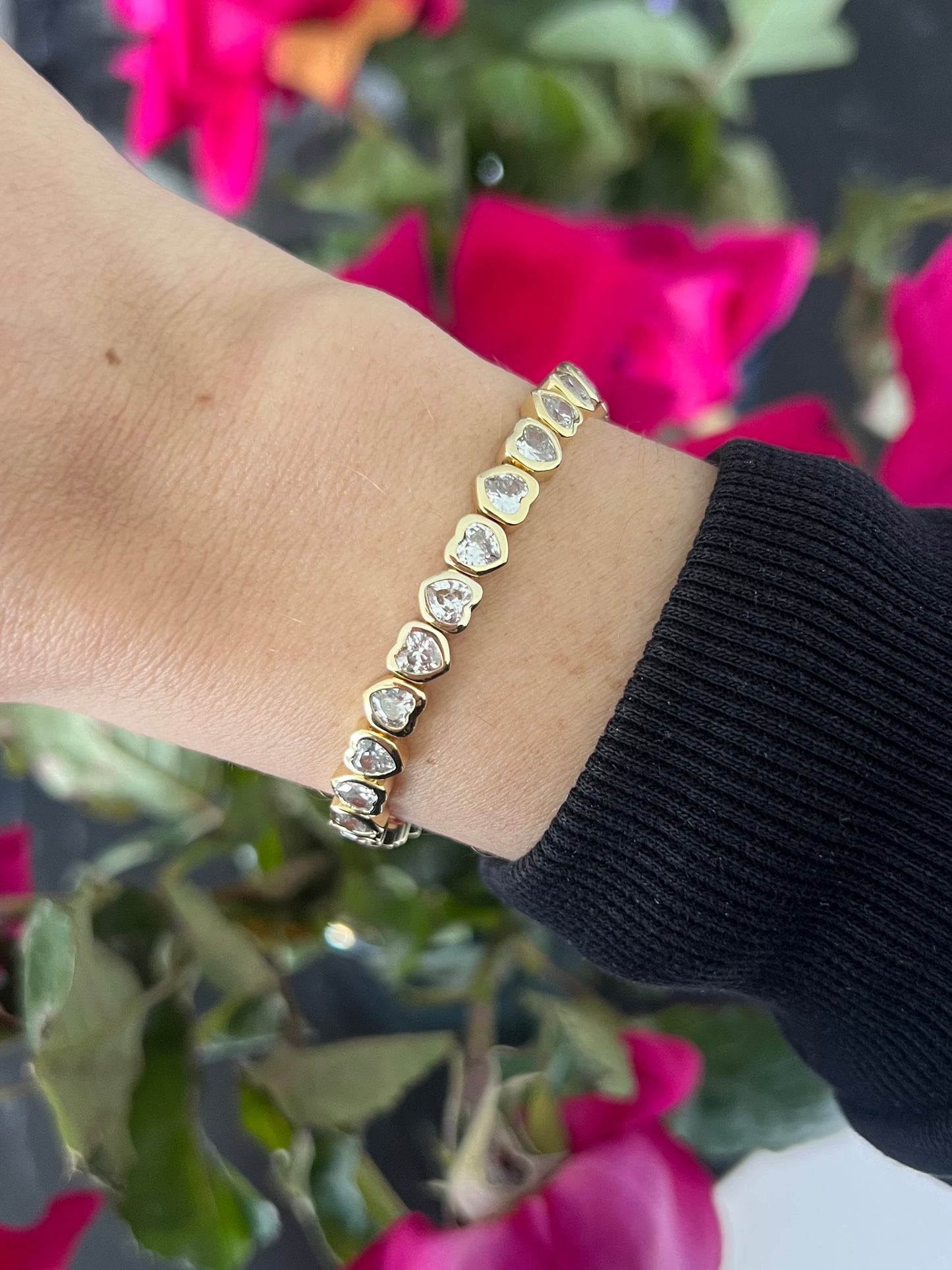 Pulsera corazones stretchy