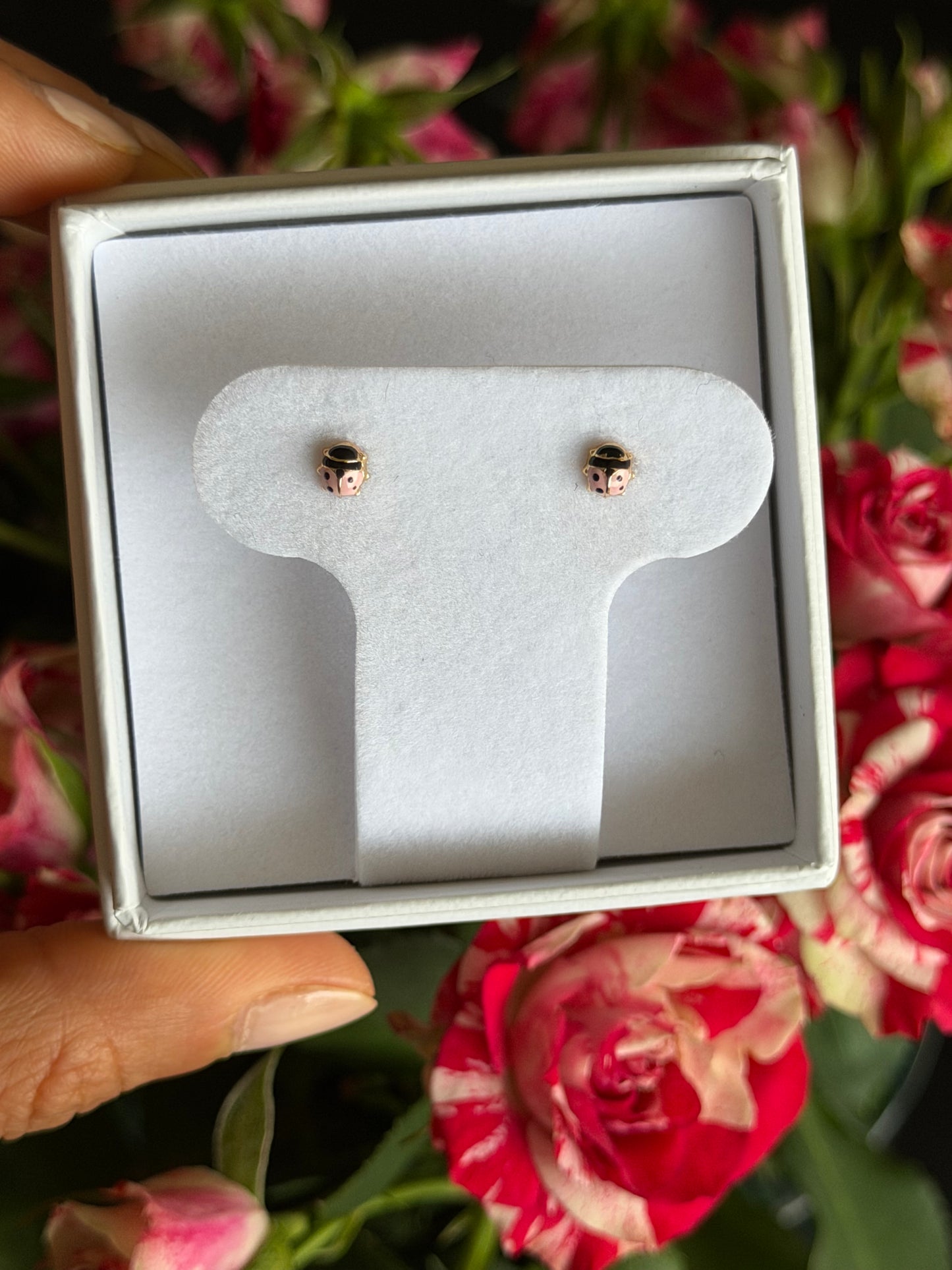 Aretes catarina mini rosa