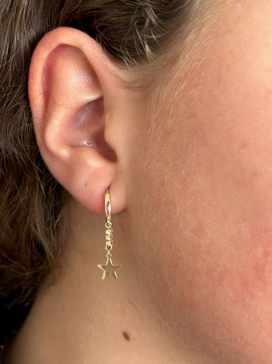 Arracadas estrella colgante