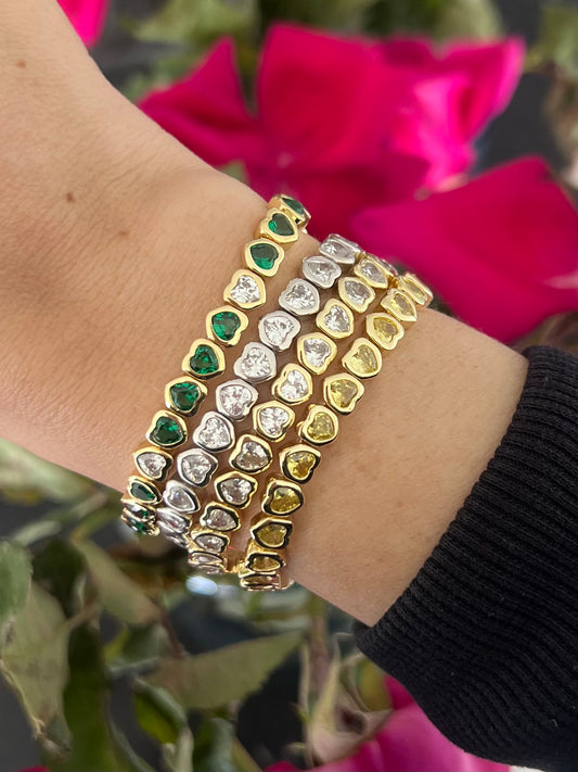Pulsera corazones stretchy