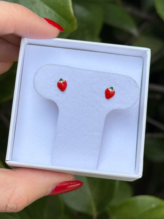 Aretes fresas chica