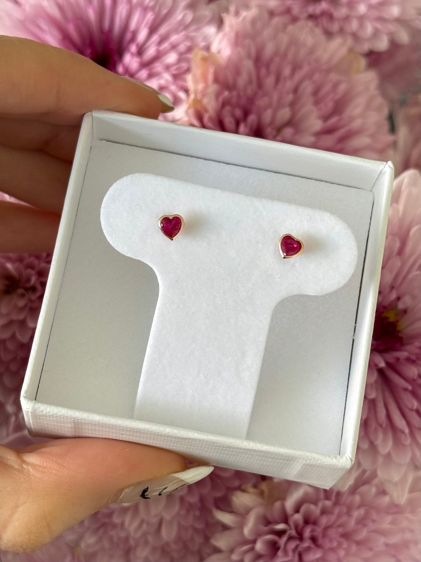Aretes corazones cz