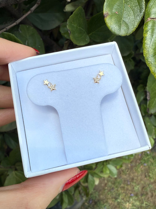 Mini crawler de estrellas de oro y diamantes