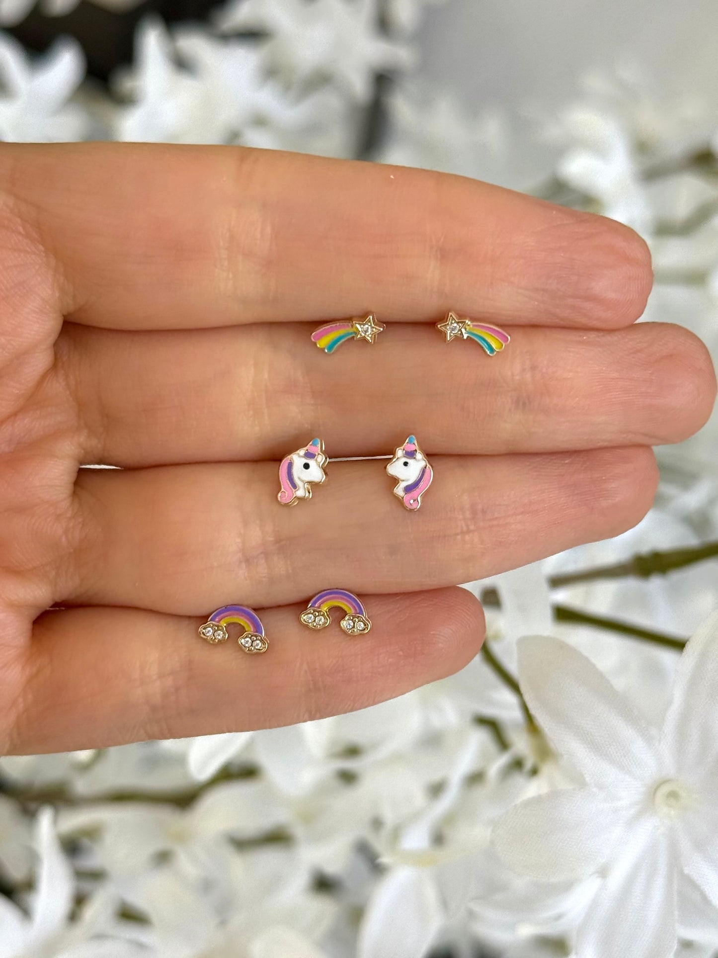 Aretes unicornios