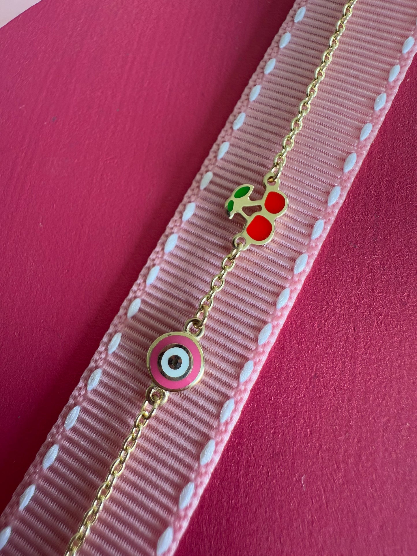 Pulsera ojo turco y cherries