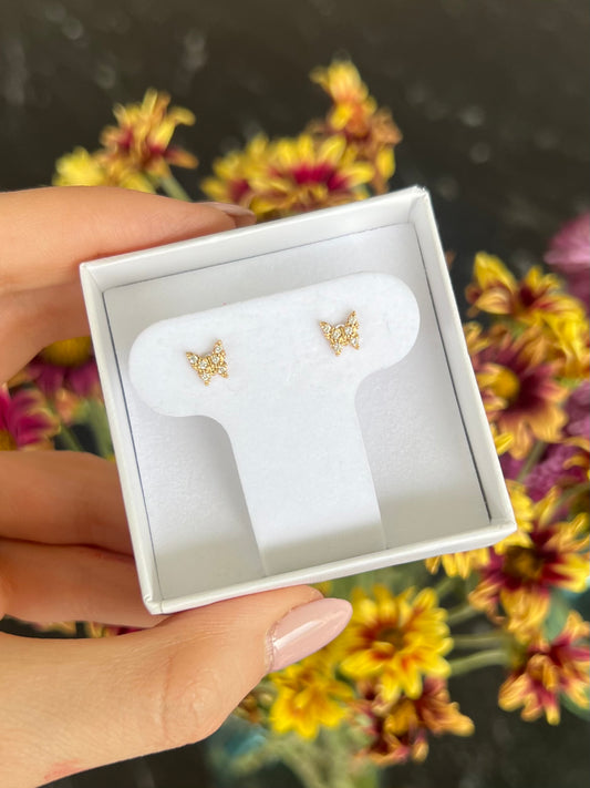 Aretes mariposa cz