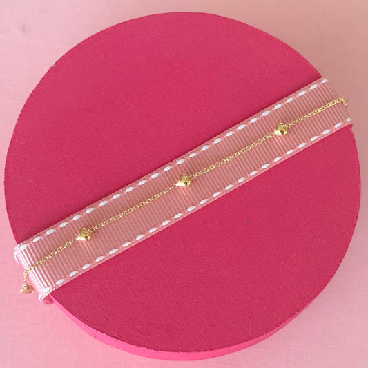 Pulsera corazones puffy