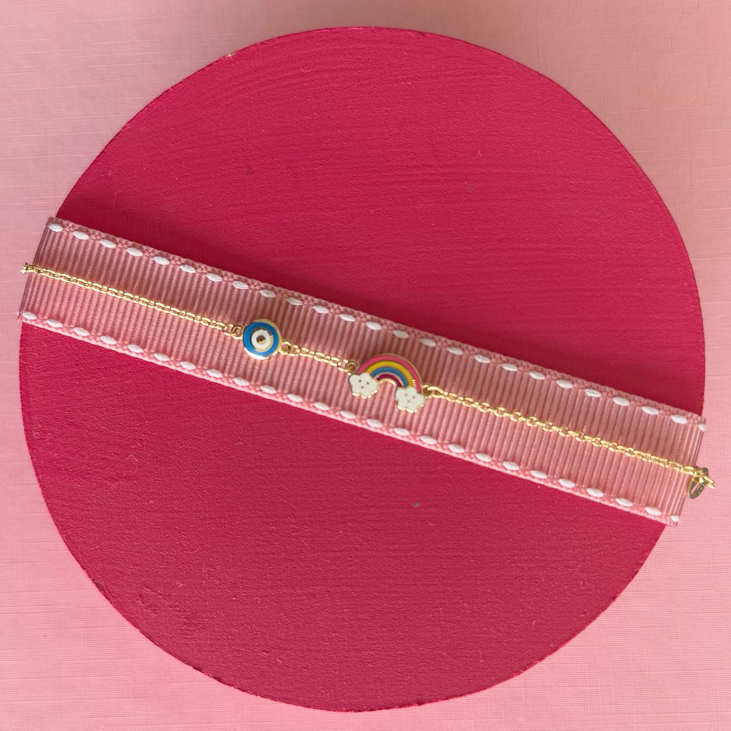 Pulsera ojo arcoíris