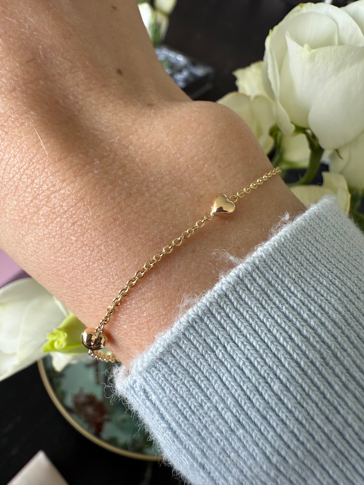 Pulsera corazones puffy