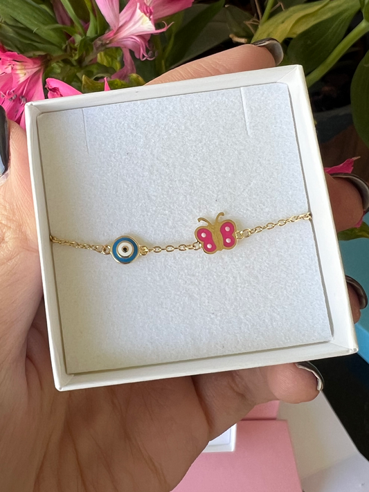 Pulsera ojo turco mariposa