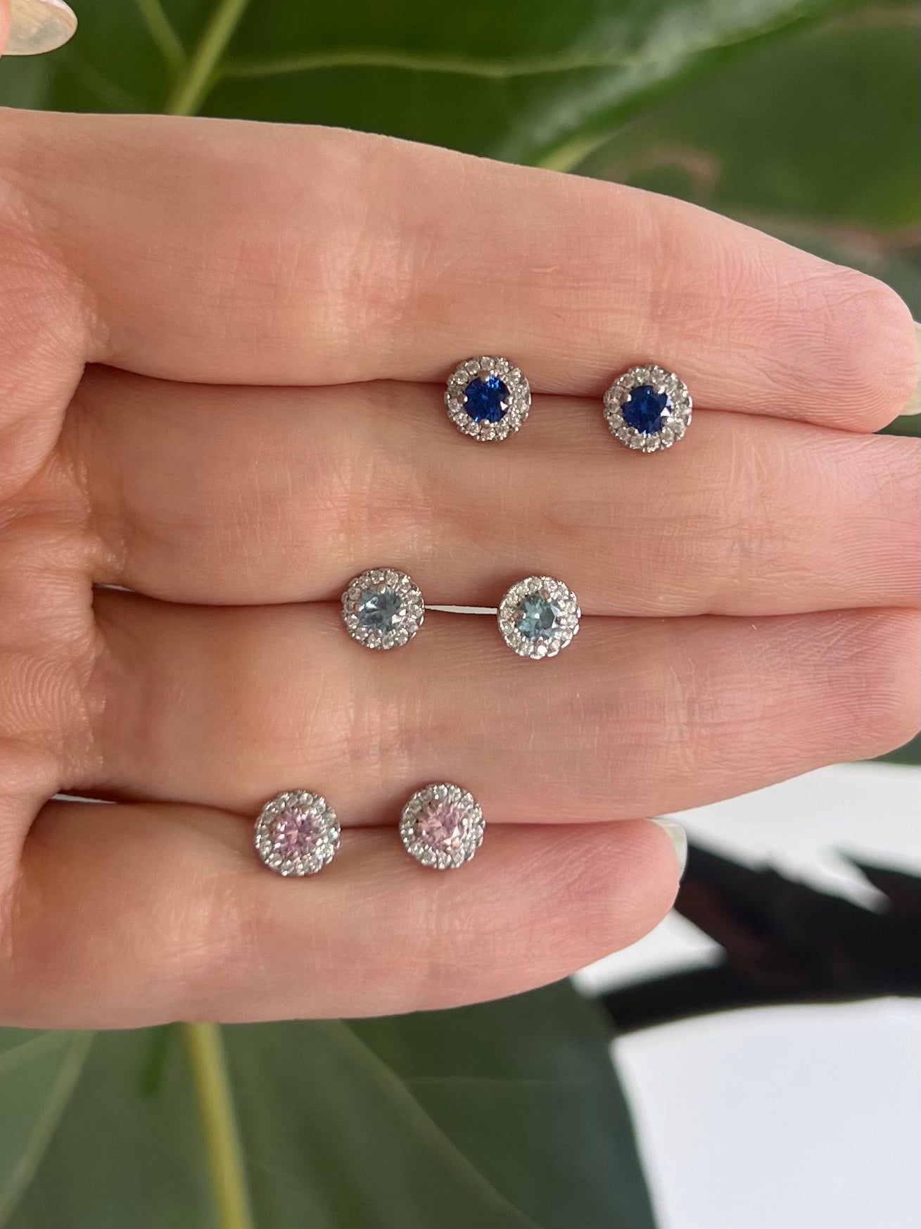 Aretes zirconia con bisel de cz