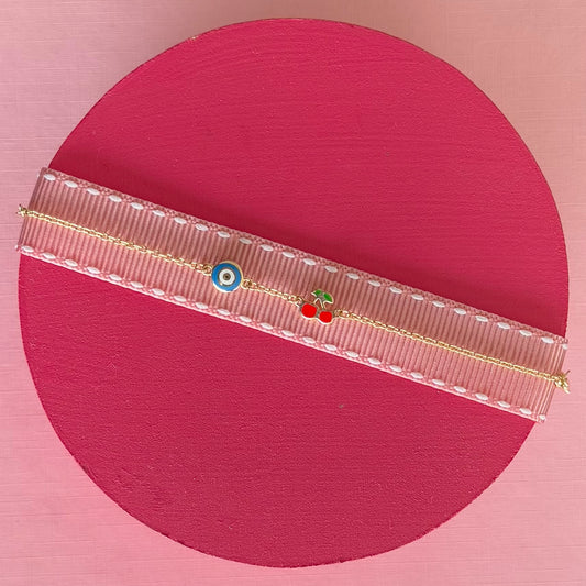 Pulsera ojo turco y cereza