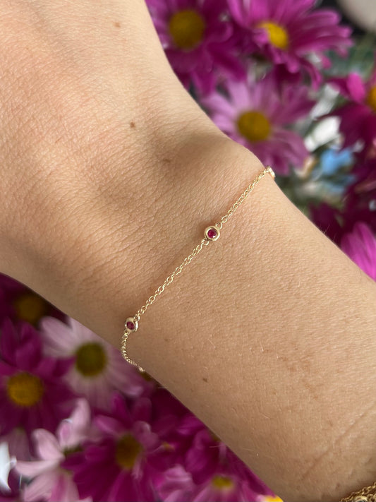 Pulsera rubíes bty
