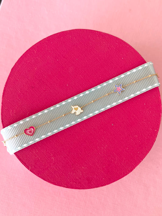 Pulsera unicornio estrella corazón