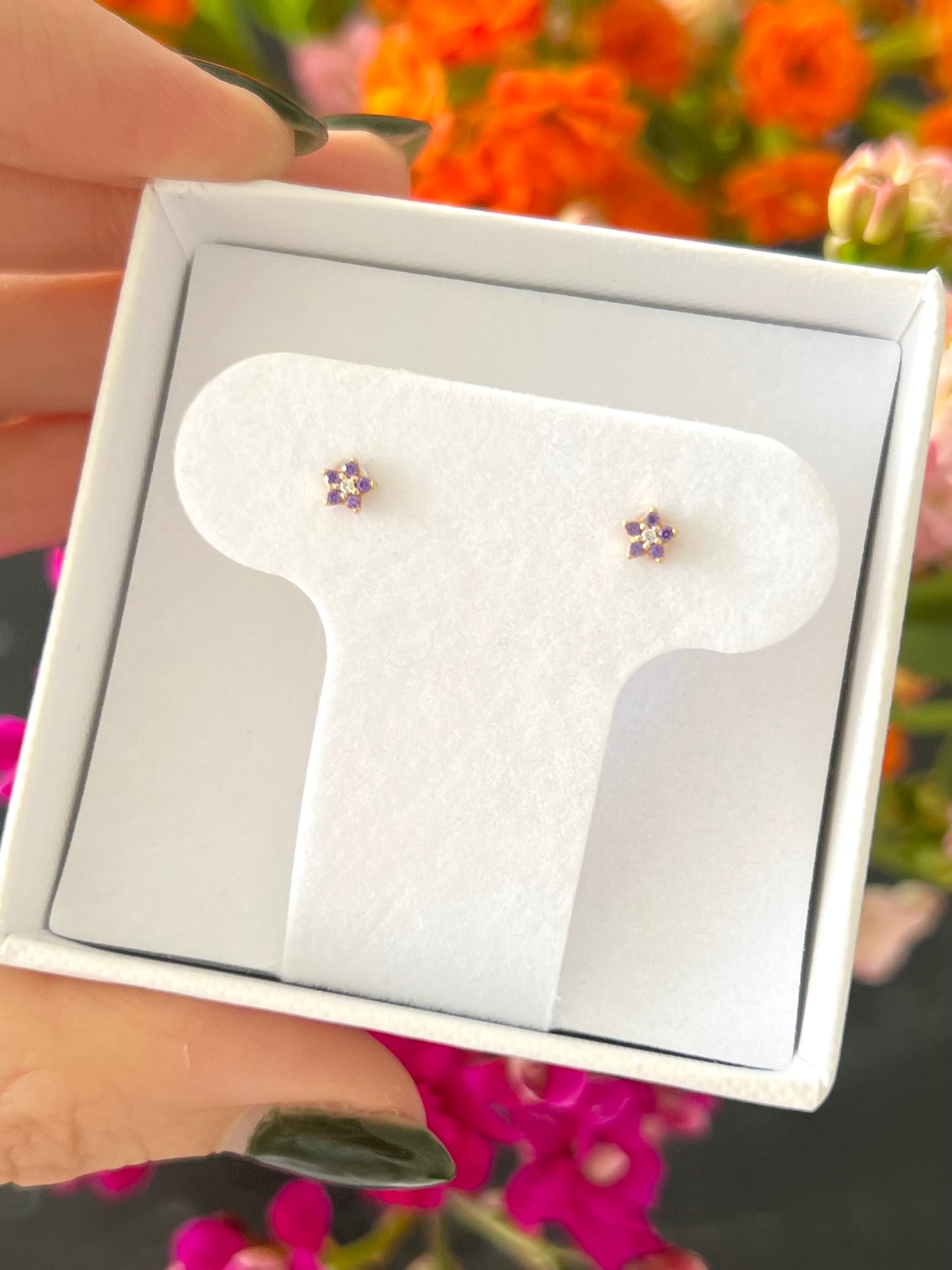 Aretes flor mini