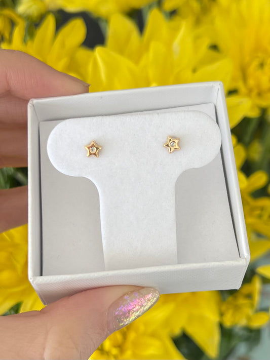 Aretes estrella mini y cz