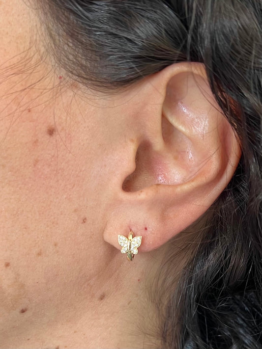 Arracadas mariposa cz