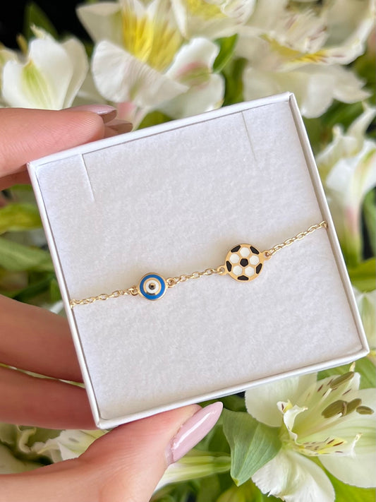 Pulsera ojo balón de fútbol
