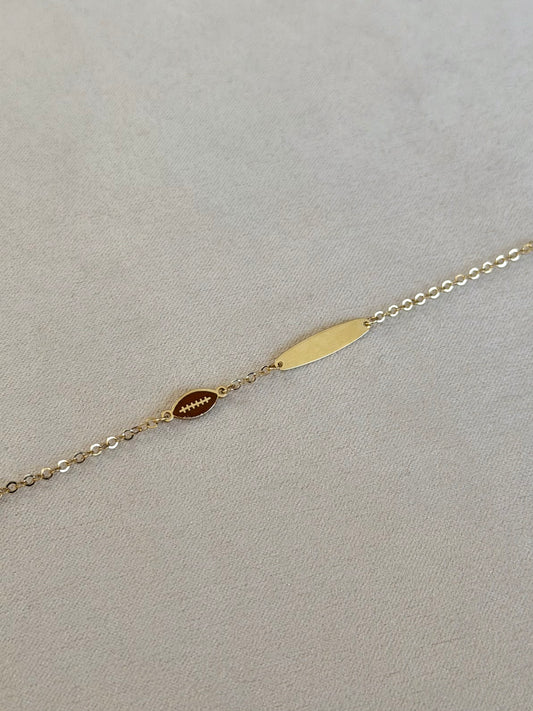 Esclava balón de americano placa mini