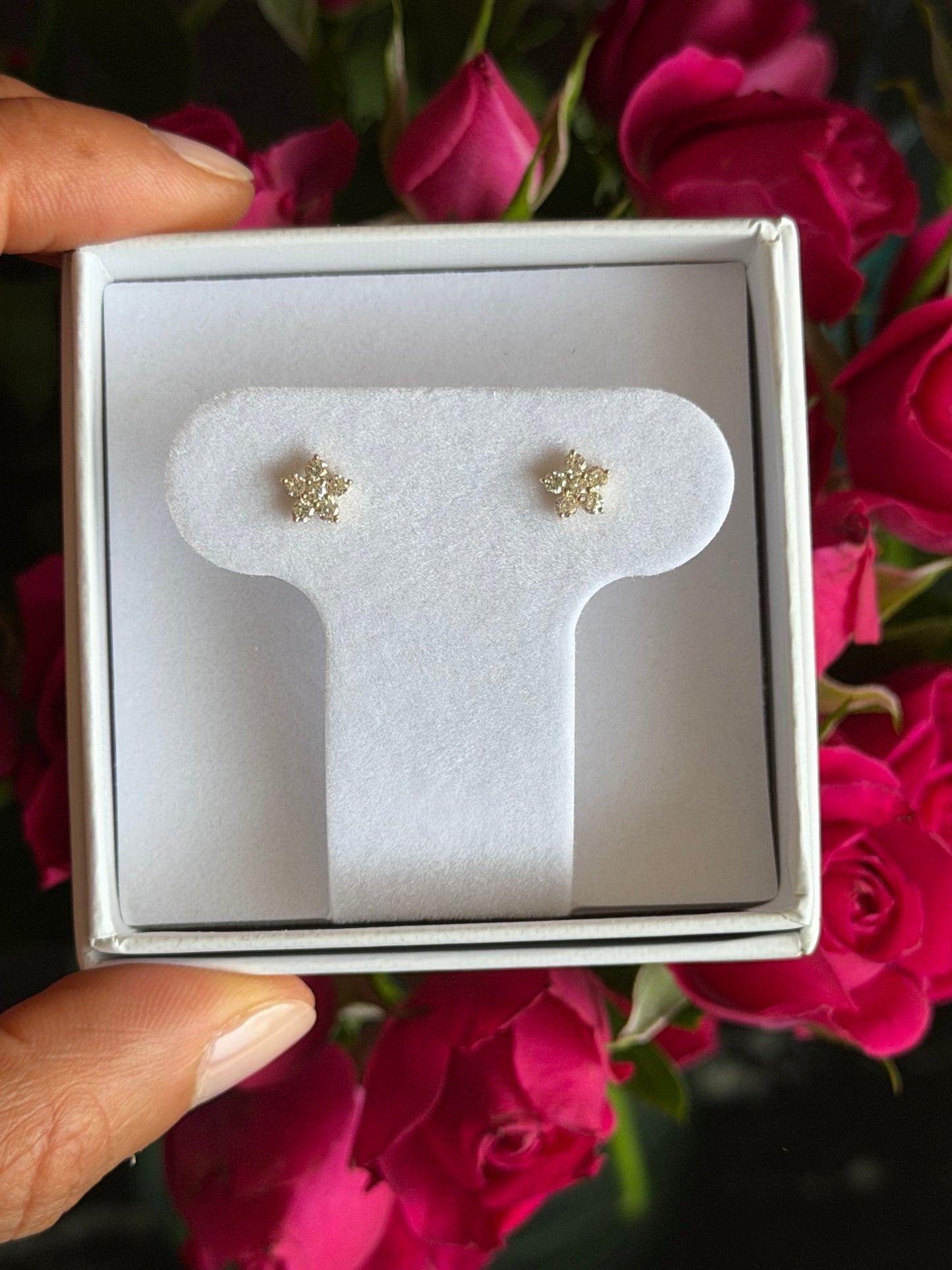 Flor mediana de diamantes