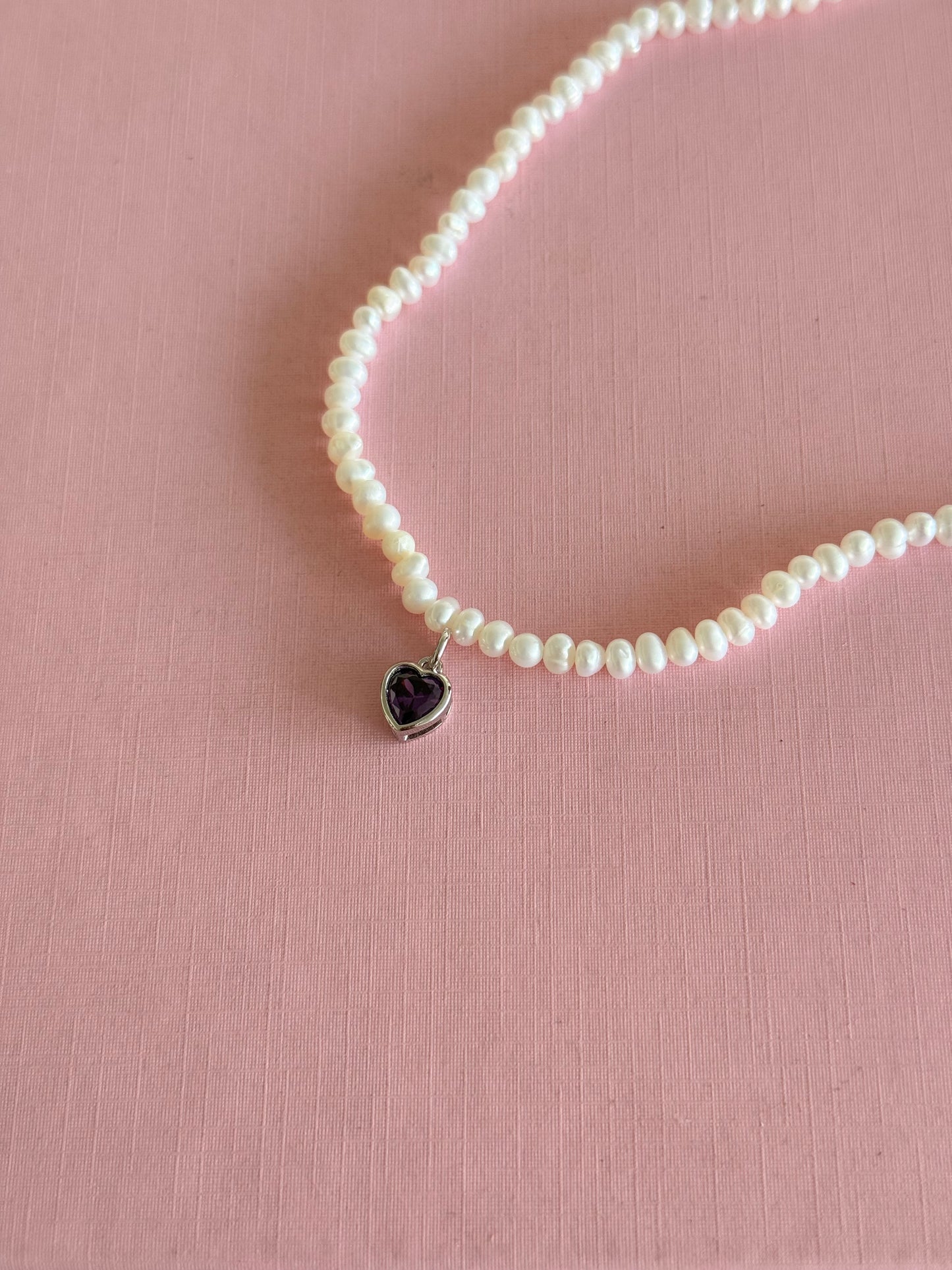 Collar perlas mediano con charm