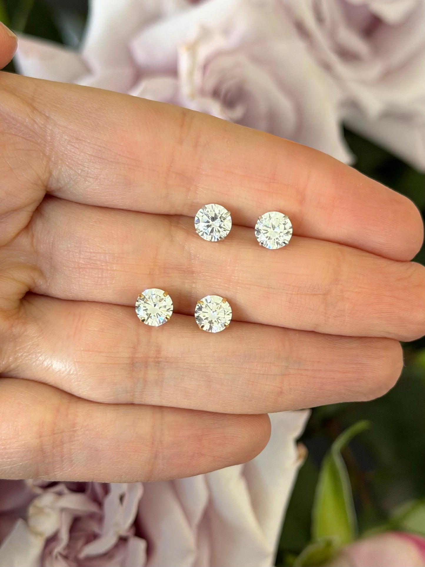 Aretes zirconias 6mm