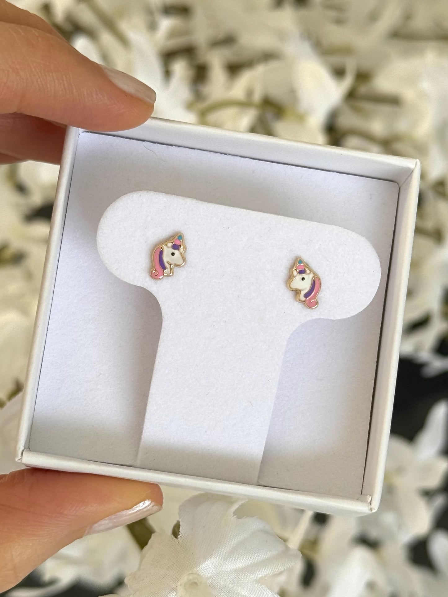 Aretes unicornios