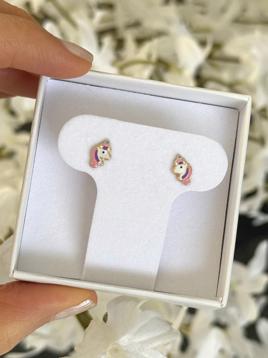 Aretes unicornios
