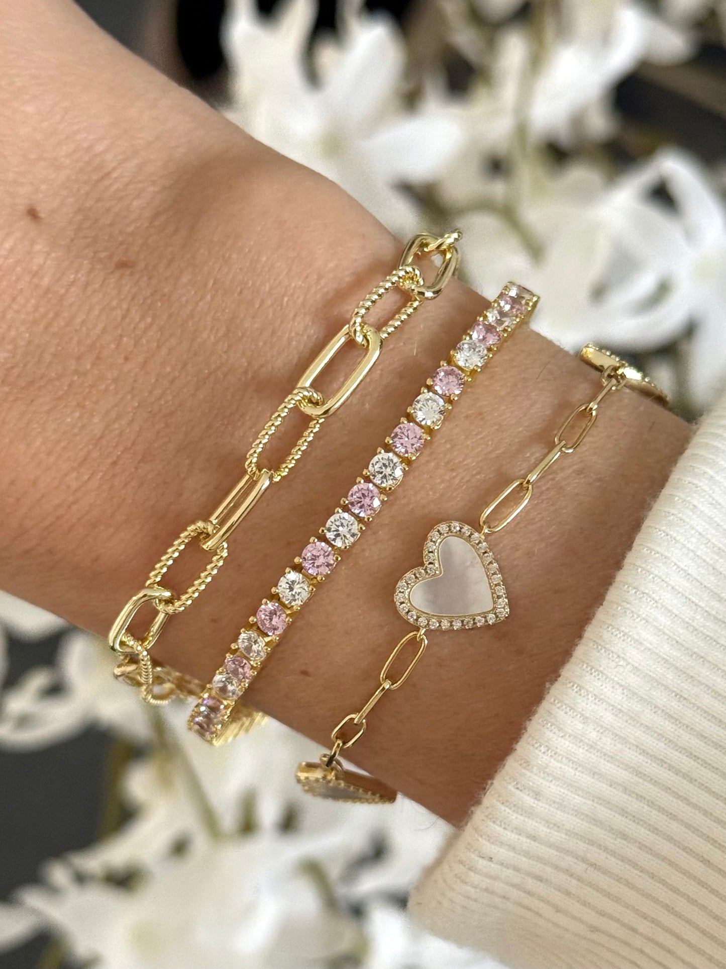 Pulsera corazón mop paperclip