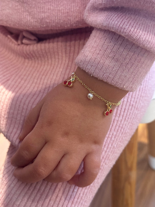 Pulsera cherries y Perla