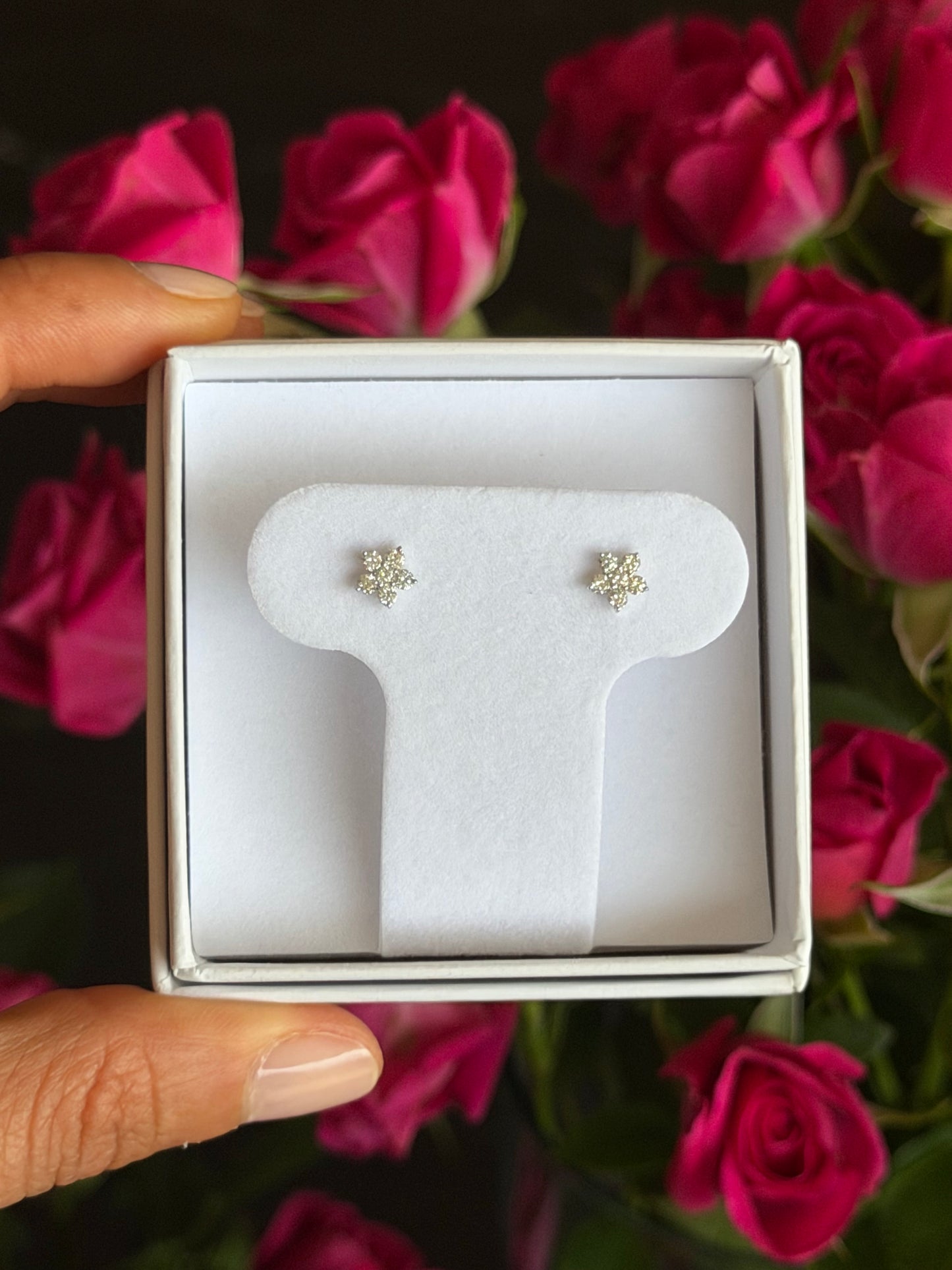 Flor mediana de diamantes