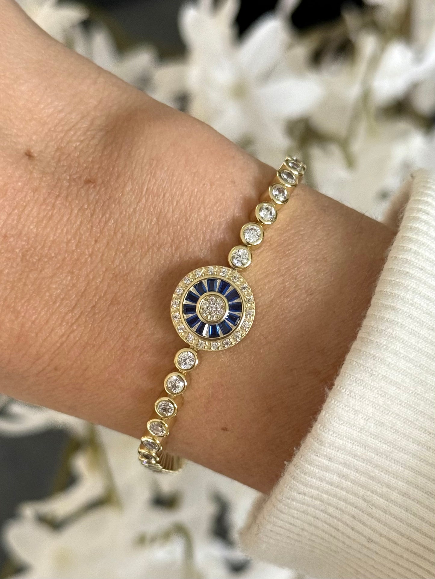 Pulsera tennis ojo turco