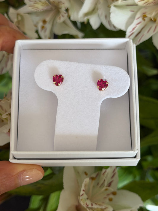 Aretes zirconia en forma de corazón