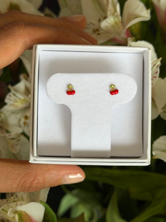 Aretes cereza mini