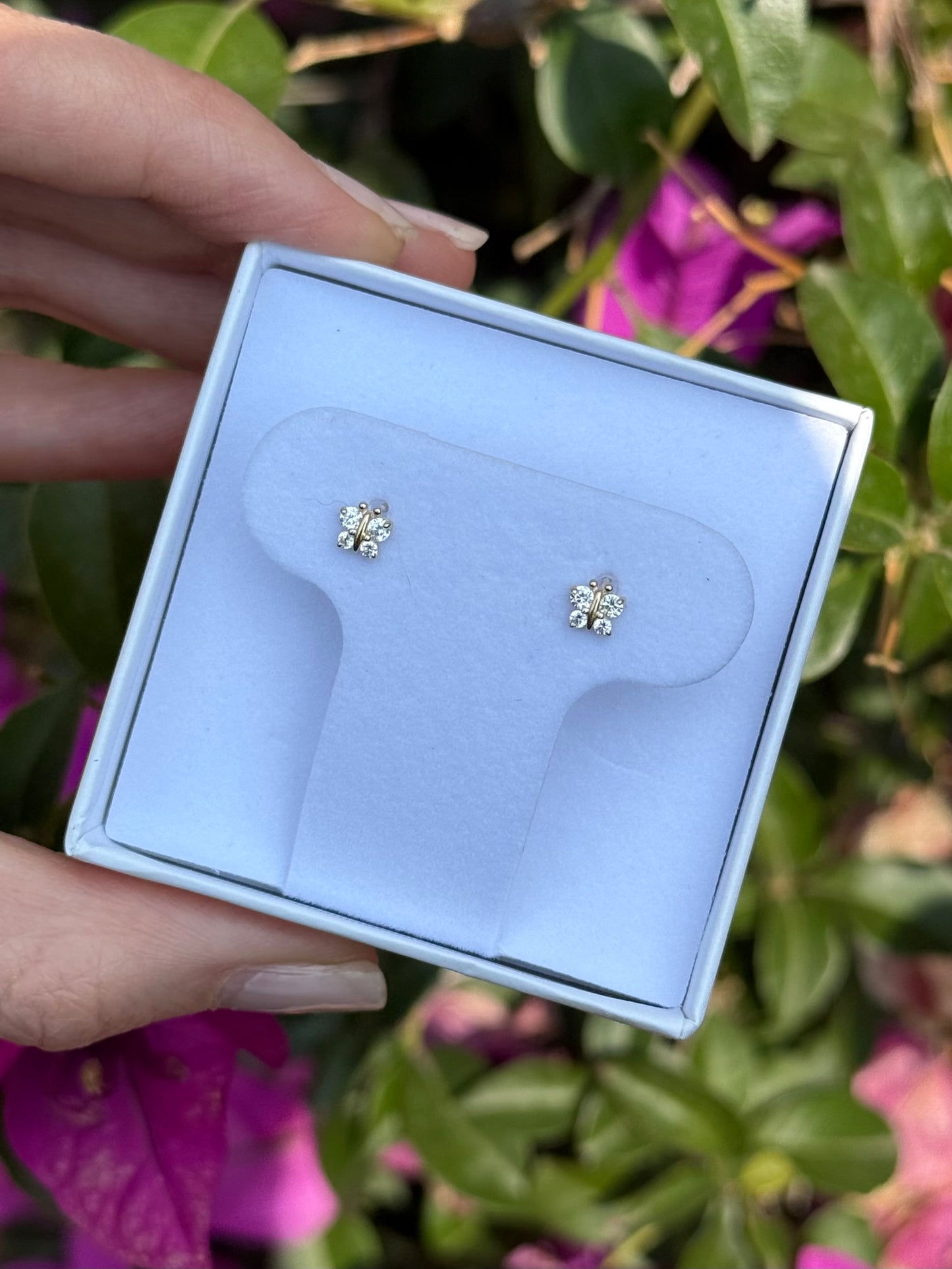 Aretes mariposa mini cz