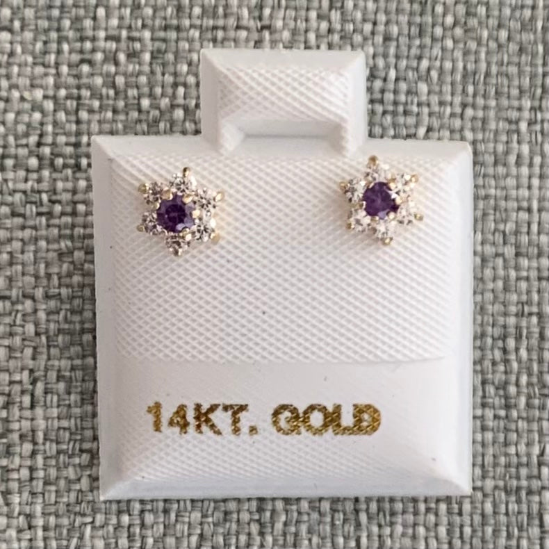 Aretes flor mediana