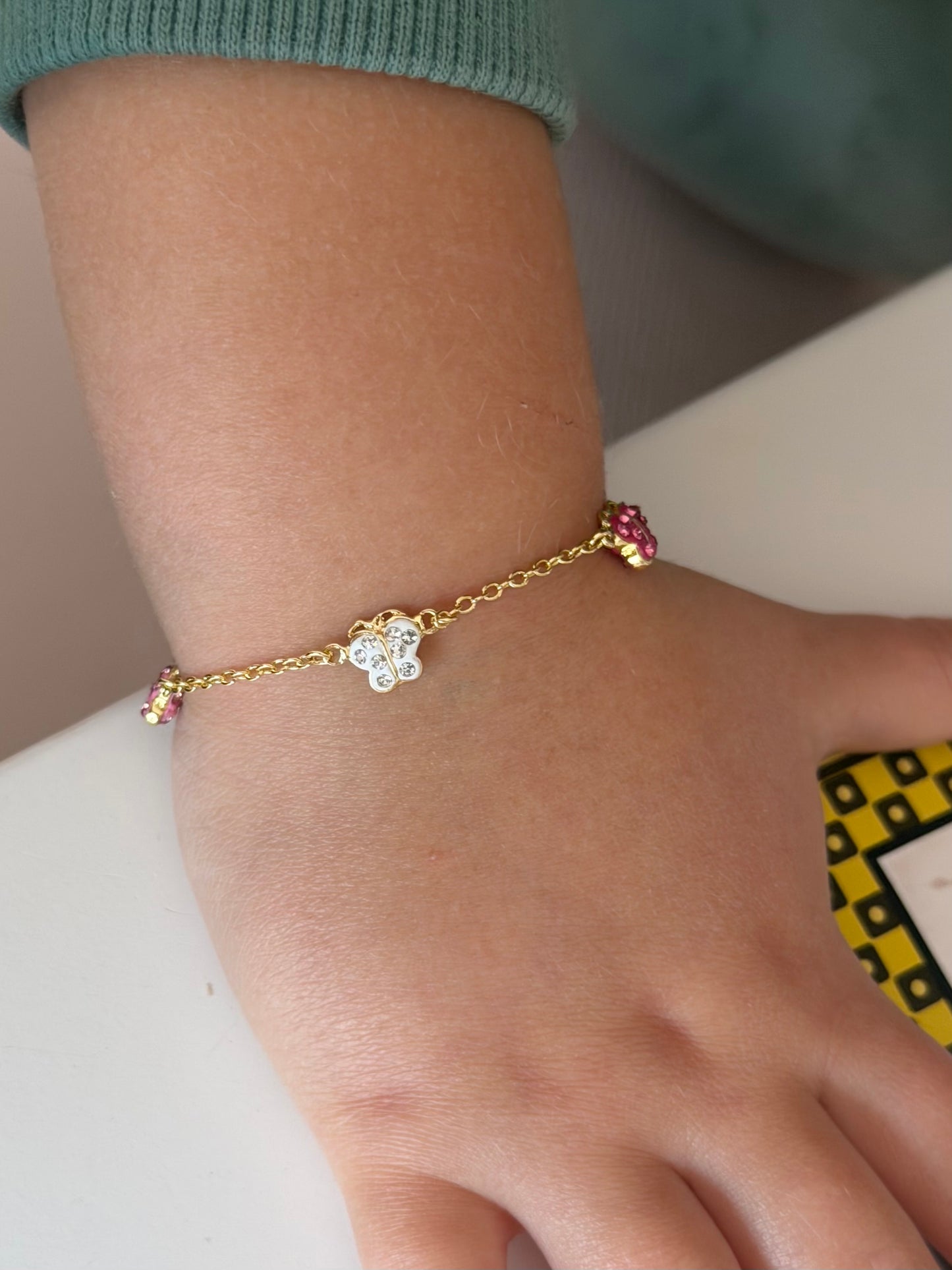Pulsera mariposas glittery