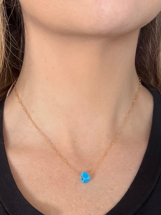 Collar piedra azul