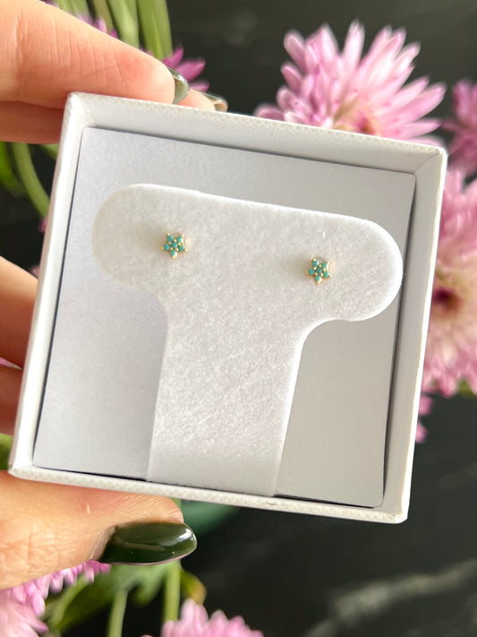 Aretes turquesas mini