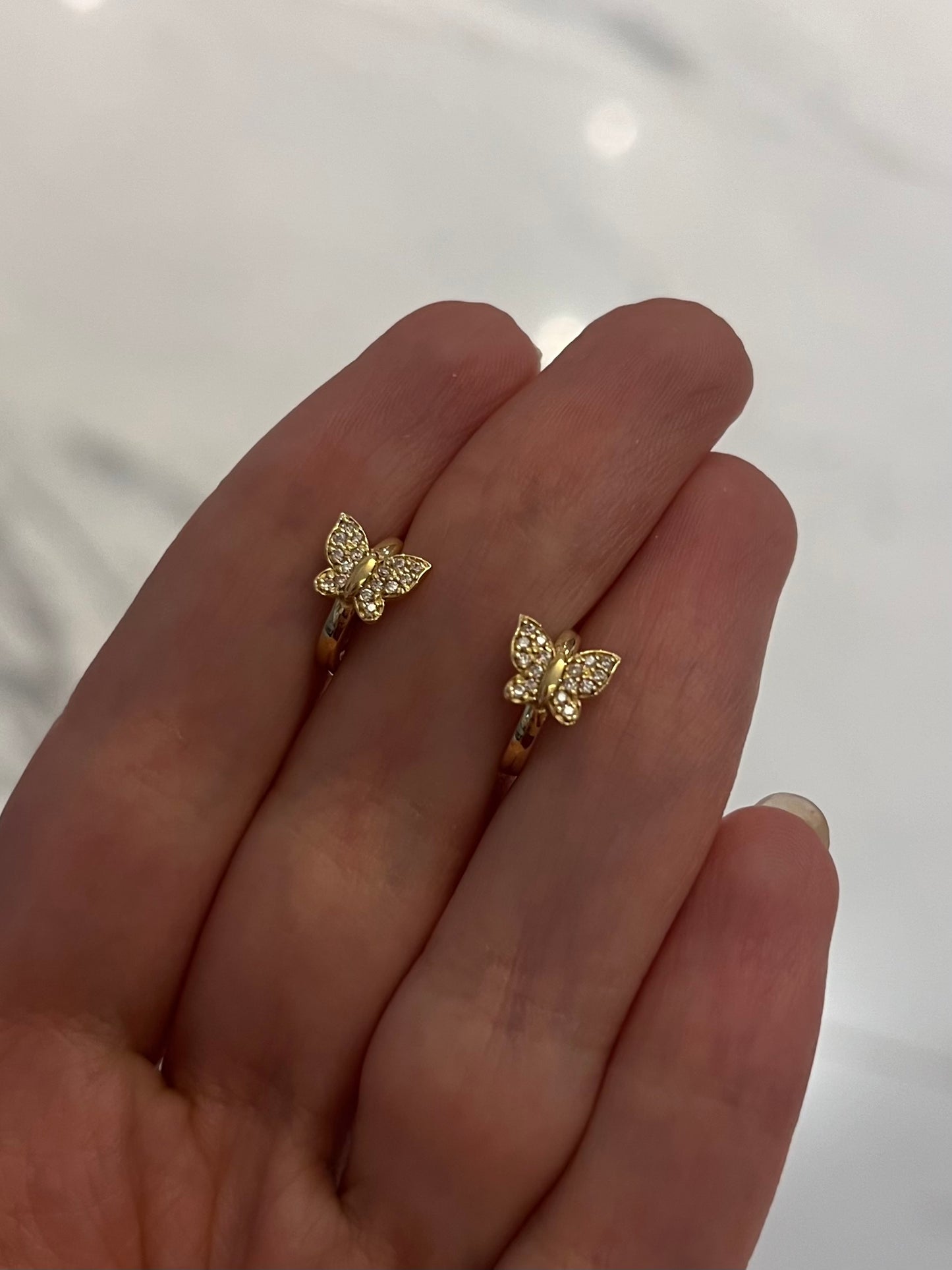 Arracadas mariposa cz
