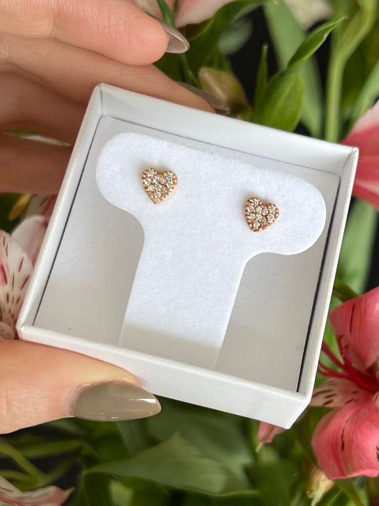 Aretes corazón cz